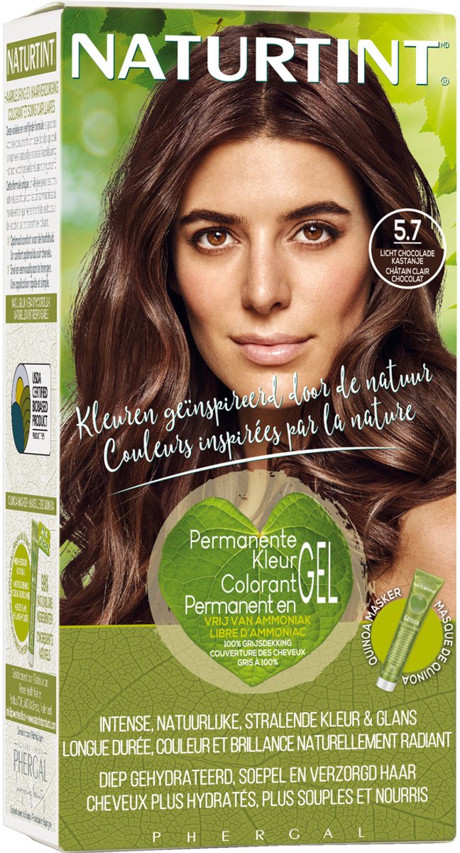 Bol.com 5.7 Licht Chocolade Kastanje - NATURTINT - 170ml - Vegan - Ammoniakvrij - BioBased Certified - Microplastic FREE aanbieding