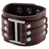 Gladius | Brede Bruine Armband van Volnerf Buffelleer