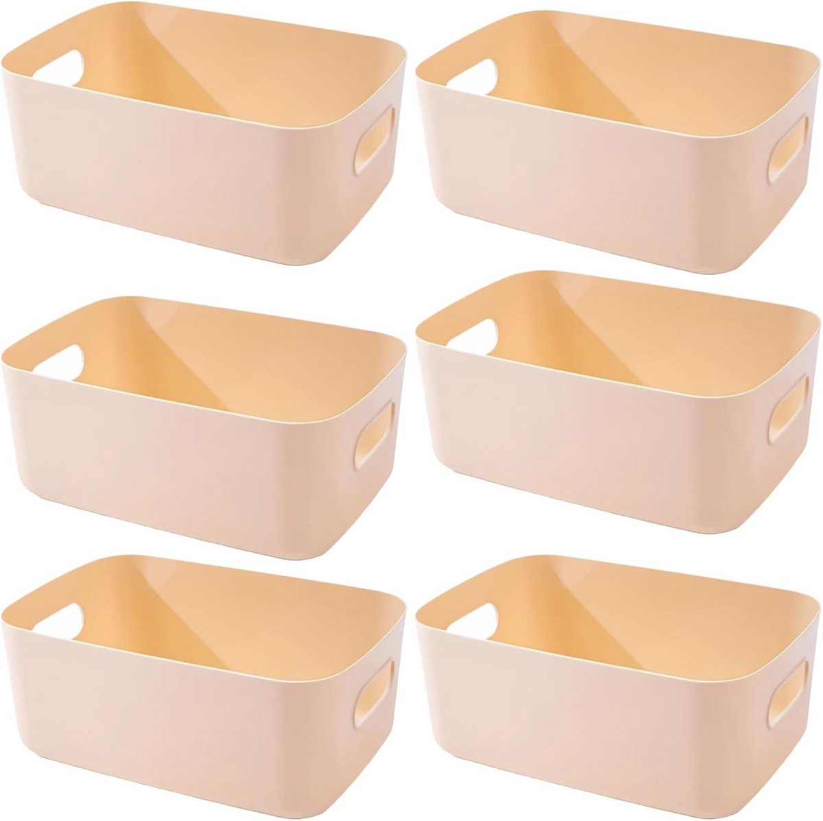 Set van 6 Opbergdozen met Handvatten voor Keuken en Badkamer