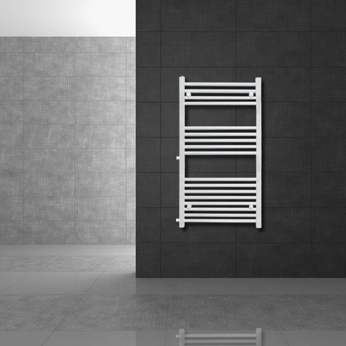 Design Rechte Badkamer Radiator Handdoekdroger Wit 500x1200mm met Zij-aansluiting