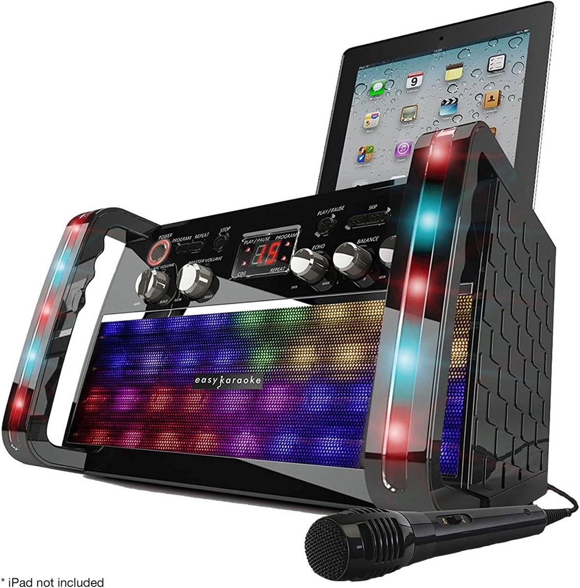 Draagbare Karaoke Set met Bluetooth, Discolampen en Microfoon - Muziekspeler CD/CDG