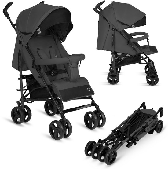 Lionelo Irma - Buggy - Wandelwagen- Lichte 7kg - tot 15 kg - Geveerde wielen - 360° - tot 5 jaar - Opbergmand - Verstelbare handgreep - Snel inklapsysteem - Compact formaat