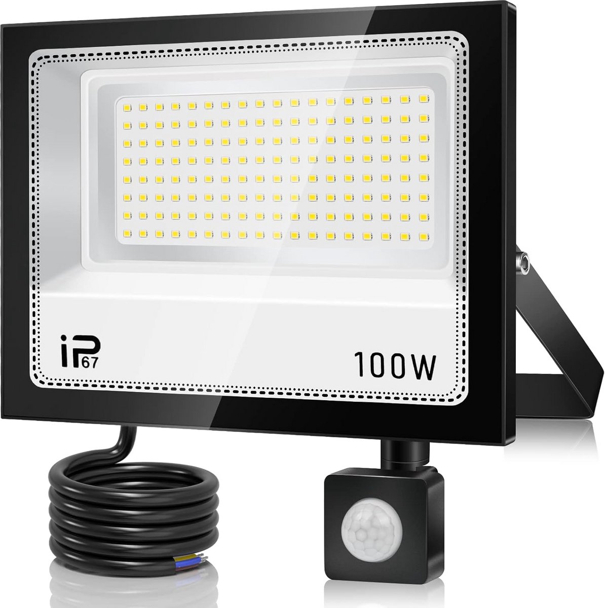 Krachtige LED Spot Buiten met Bewegingsmelder, Koudwit Licht
