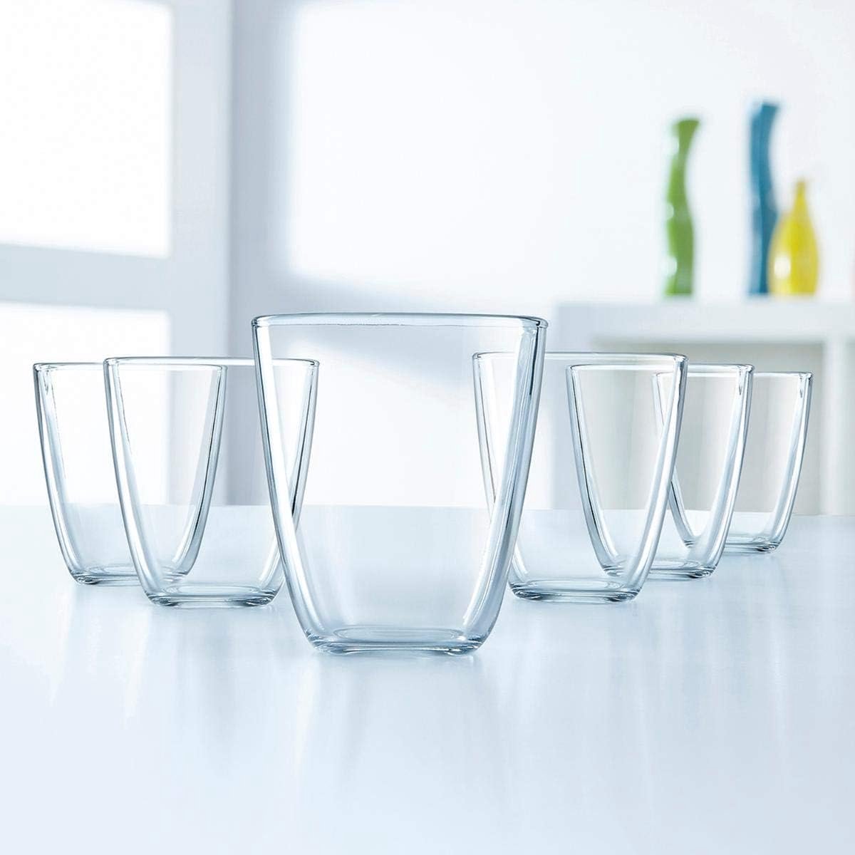 Set van 6 Transparante Drinkglazen - 250 ml - Water- en Sapglazen voor Dagelijks Gebruik