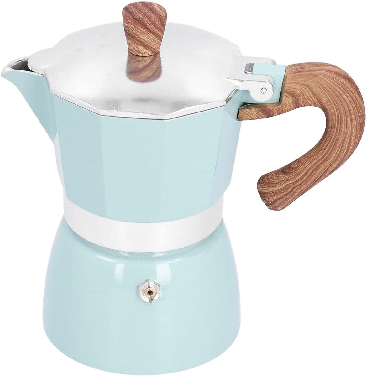 Aluminium espressomachine voor 3 kopjes, klassiek koffiezetapparaat met veiligheidsfuncties