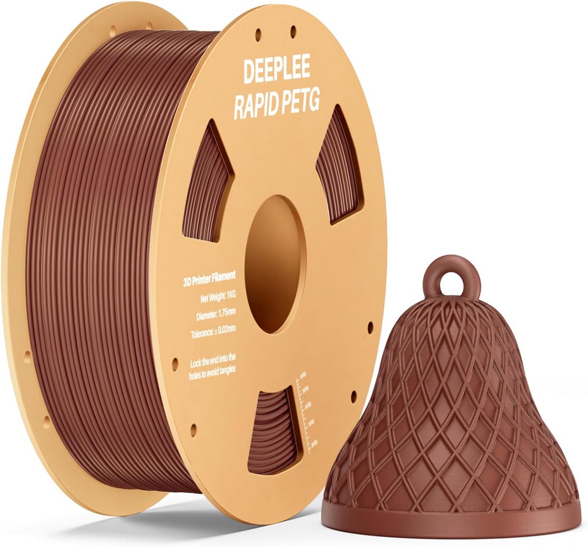 PETG-filament bruin 1,75 mm voor FDM 3D-printers - Hoge snelheid en precisie