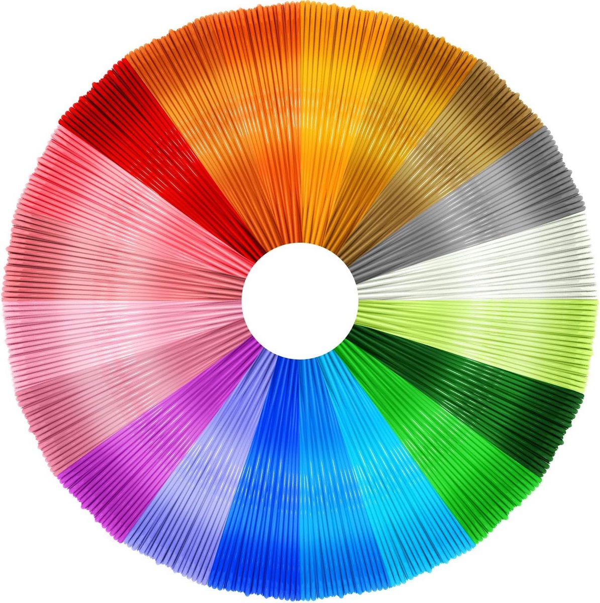 20 Kleuren 3D Print Filament - PLA Vullingen 1,75 mm voor 3D Pennen en Printers