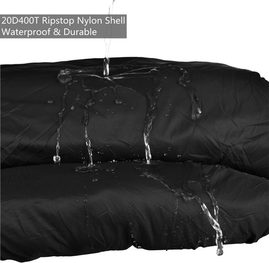 Ultra lichte rechthoekige slaapzak voor outdoor camping - geschikt voor kinderen, jongeren en volwassenen - lente, zomer en herfst - waterdicht en compact Slaapzak van Quechua — afbeelding 4