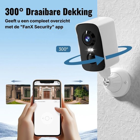 Beveiligingscamera Buiten Met AI Bewegingsdetectie - Bewakingscamera Draadloos Met Nachtzicht En 2-Weg Audio - Buitencamera Met 300° Rotatie En Oplaadbare Batterij - WiFi Camera Voor Slimme Huisbeveiliging van Merkloos — afbeelding 5