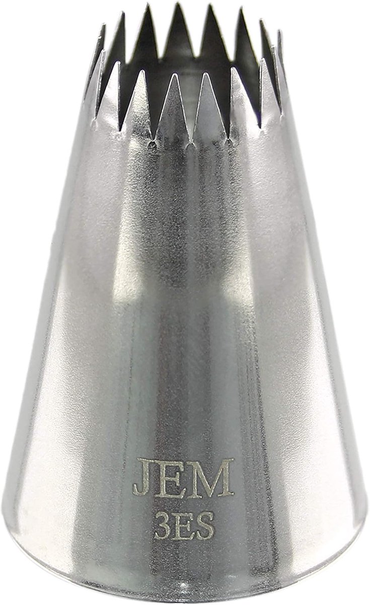 Grote Fijne Ster Piping Nozzle nr. 3ES - Zilver
