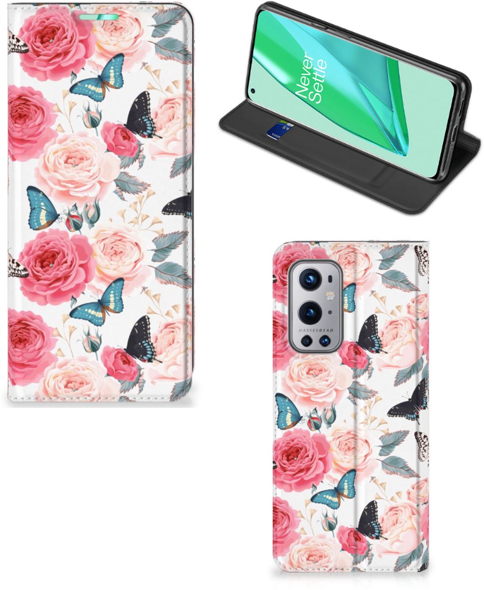 OnePlus 9 Pro Smart Cover Butterfly Roses