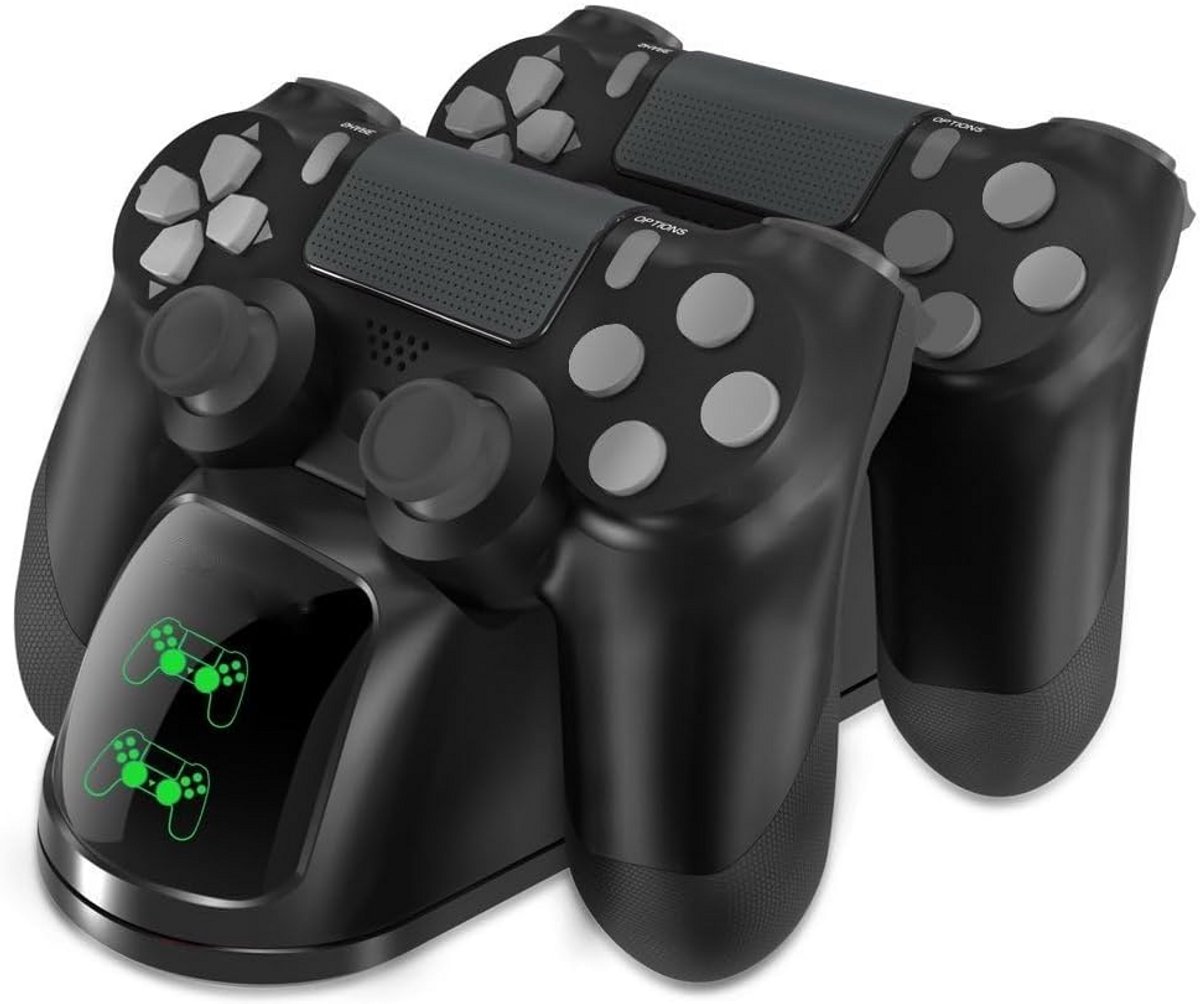 Dubbel Laadstation voor PS4 Controllers - Zwart