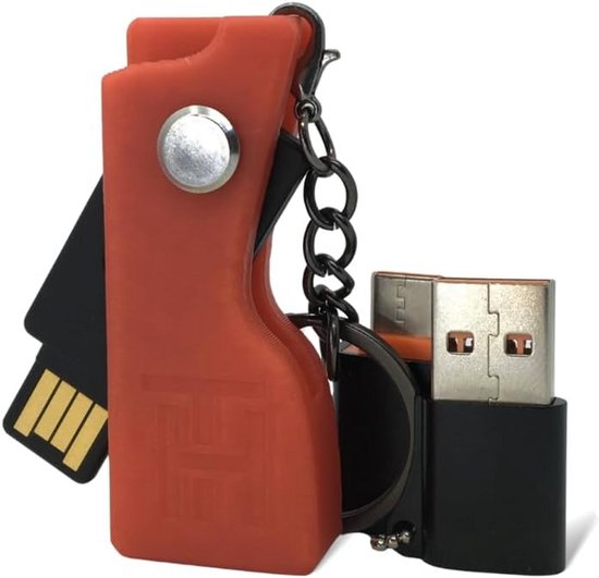 Beschermhoes voor YubiKey 5 NFC en 5C met Sleutelhanger en USB Adapters ...