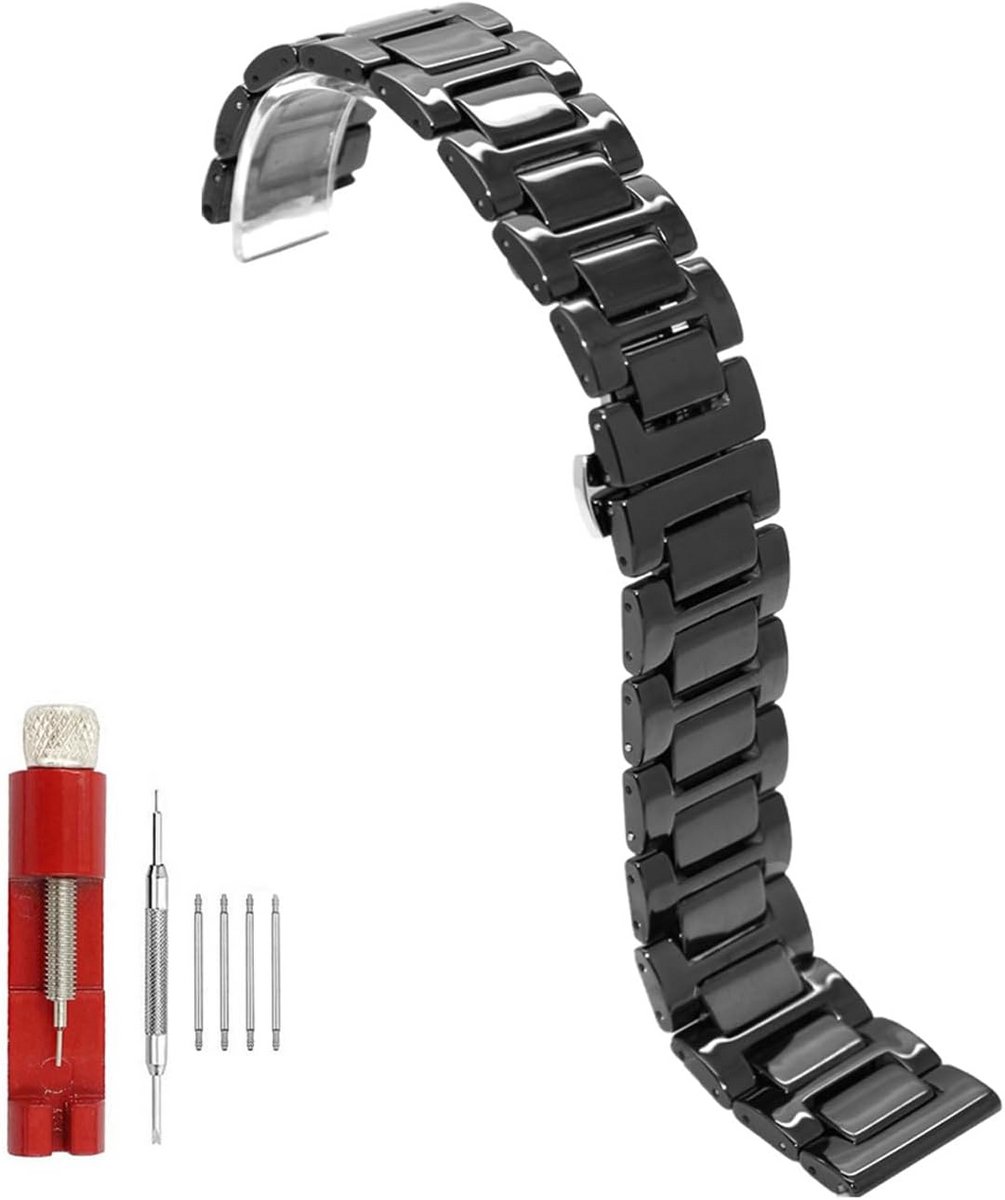 Keramische Horlogeband 20 mm 22 mm - Snelspanner met Roestvrijstalen Sluiting voor Dames en Heren