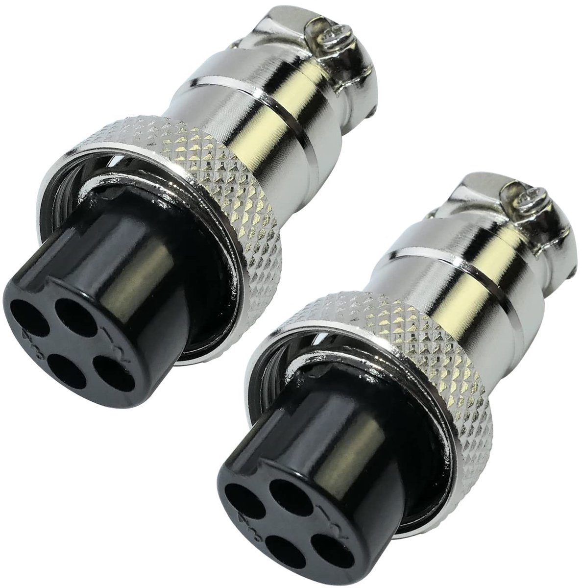 Set van 2 microfoon connectoren GX16-4p 4-pins
