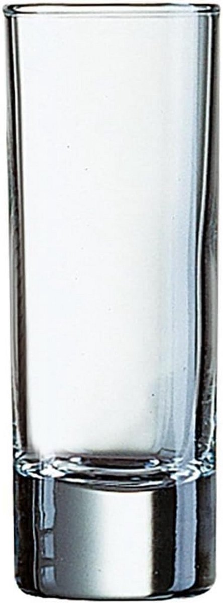Set van 12 transparante borrelglazen 65 ml met stamper