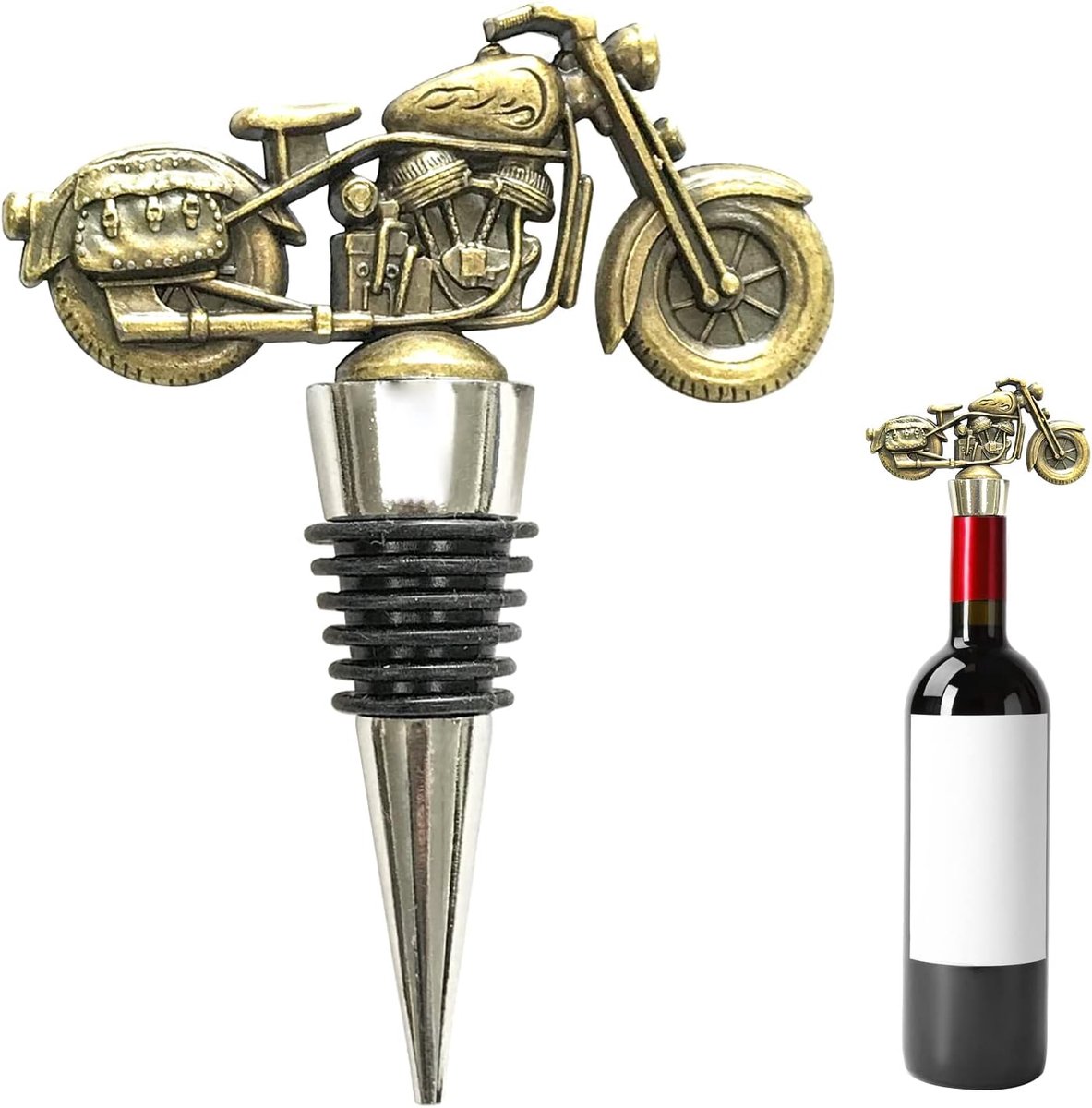 Wijnflessendop Motorfiets - Grappige Accessoire Voor Wijnliefhebbers