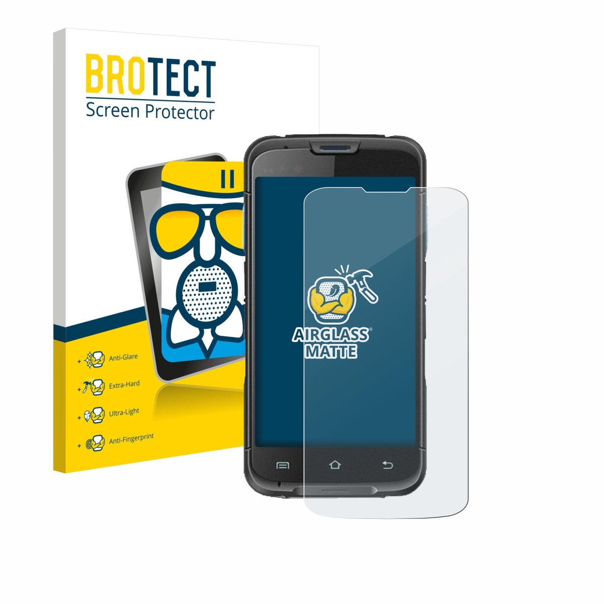 BROTECT - Screenprotector voor Unitech EA602 - Folie Beschermfolie Beschermglas matte