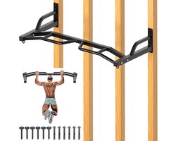 Kipika 48 inch Wall Mounted Multifunctional Cable Pulley System Gym, 48 inch Wall Mounted Pull Up Bar, Cable Machine LAT Pulldown Attachments, DIY Home Gym Pulley Cable Machine Attachment System,