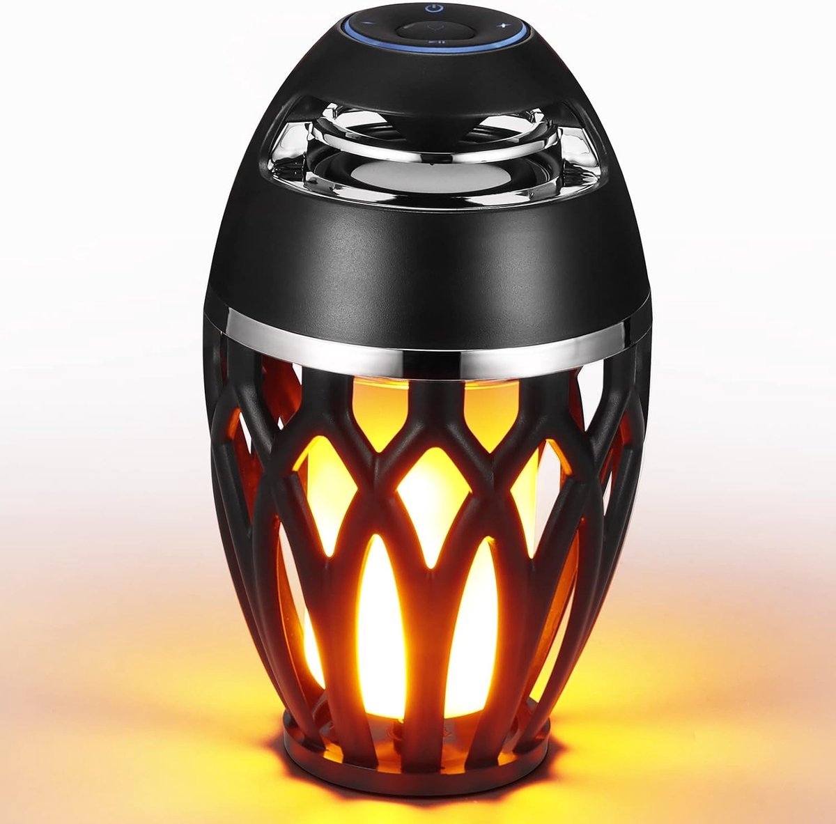 Draagbare Bluetooth luidspreker met LED-vlamlicht - Waterdicht en voor binnen en buiten