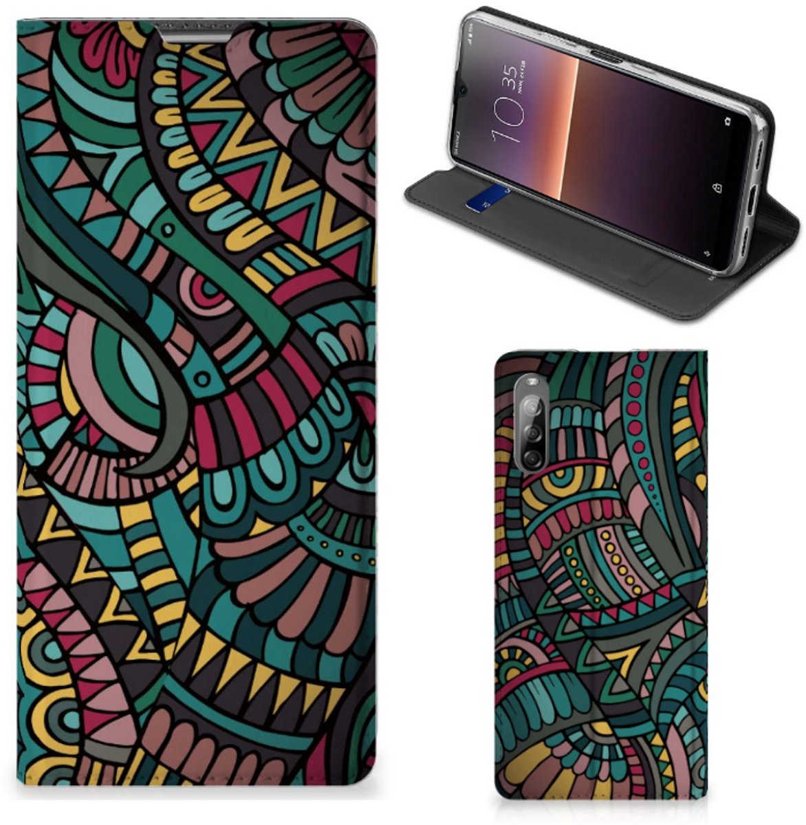 Book Case voor Sony Xperia L4 Hoesje met Magneet Aztec