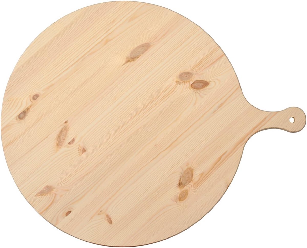 Dennen snijplank met handgreep, hout, bruin, 74 x 60 x 3 cm