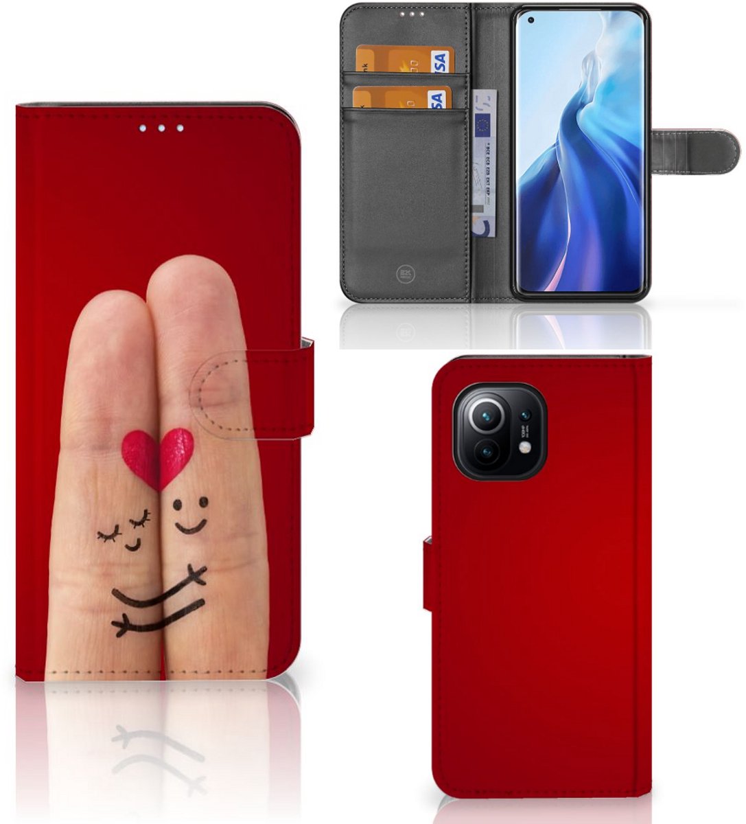 Xiaomi Mi 11 Wallet Case met Pasjes Liefde - Origineel Romantisch Cadeau