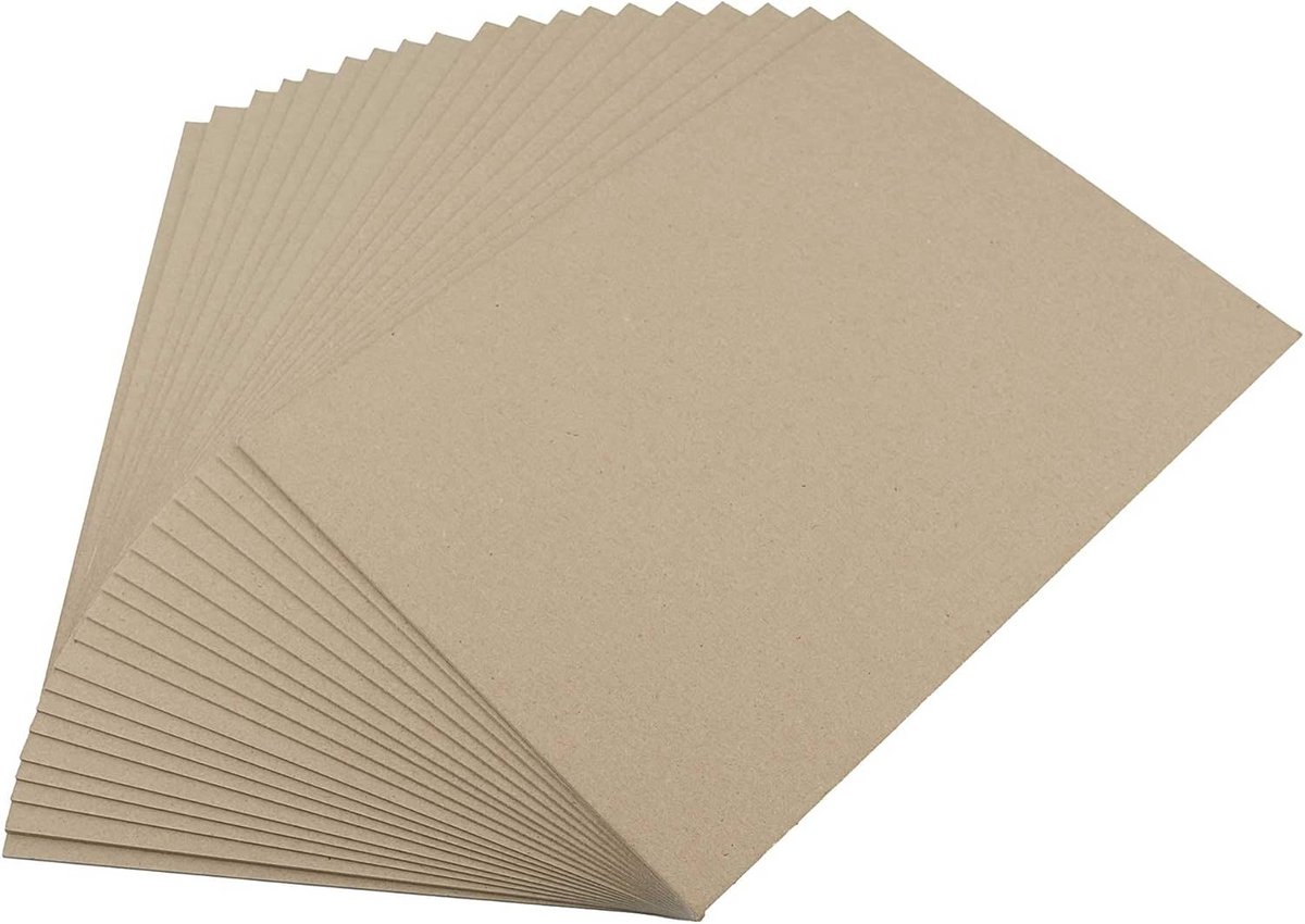 Grijze Kraft Board 1500micron 945gsm A5 formaat - 20 vellen
