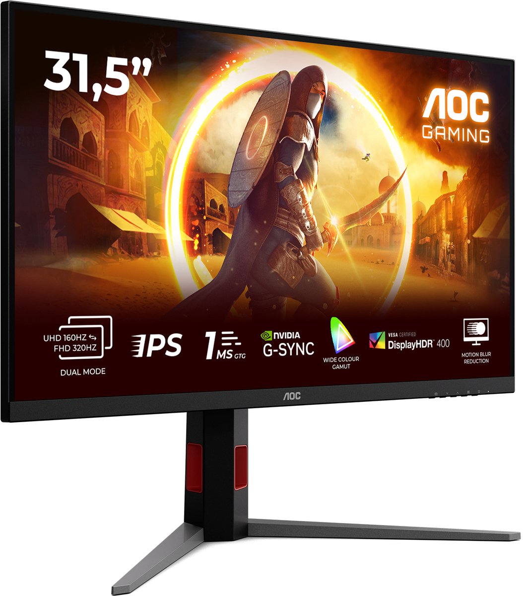 AOC G4 U32G4U - 4K Dual Frame IPS Gaming Monitor - UHD 160hz - FHD 320hz - HDMI 2.1 - Console Ready -32 inch thumbnail 8
