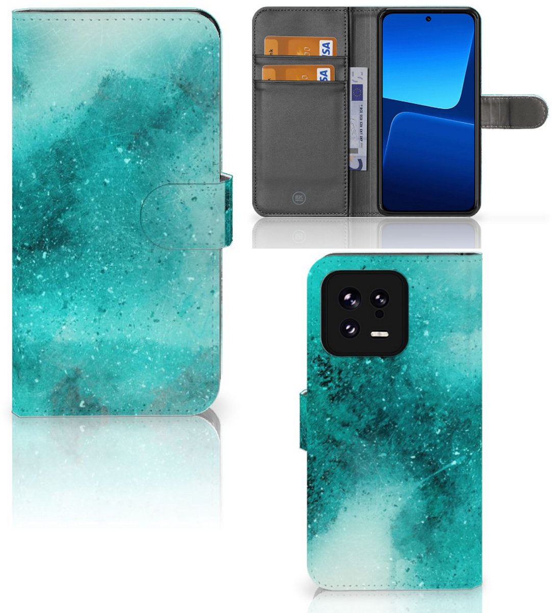 Book Case voor Hoesje Xiaomi 13 Painting Blue