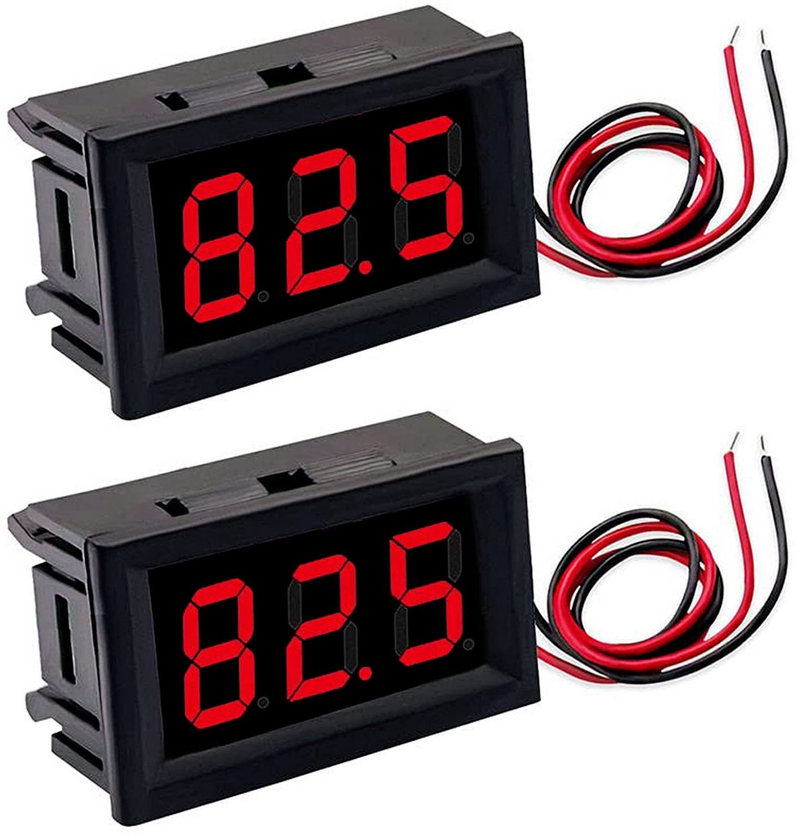 2 Stuks AC 70-500V Voltmeter met Digitale LED-Display