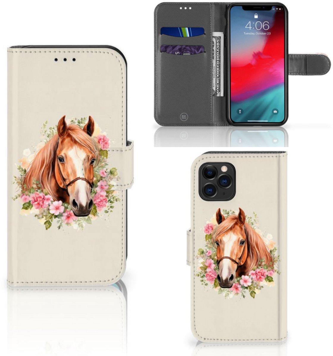 Telefoonhoesje met Pasjes voor Samsung Galaxy M54 Paard