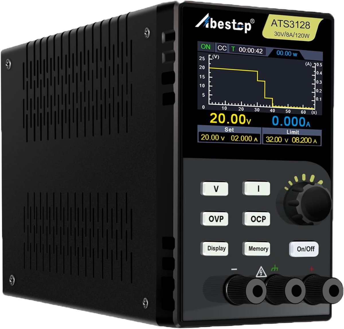 Laboratoriumvoeding 30 V/8 A/120 W zonder ventilator – Stille werking met hoge nauwkeurigheid