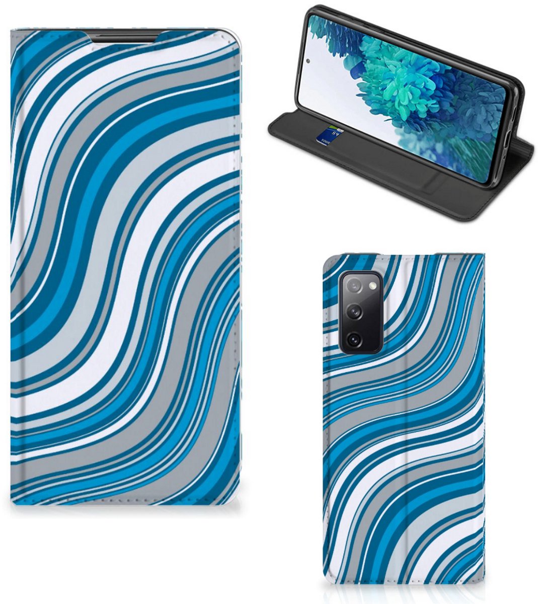 Samsung Galaxy S20 FE Hoesje met Magneet Waves Blue