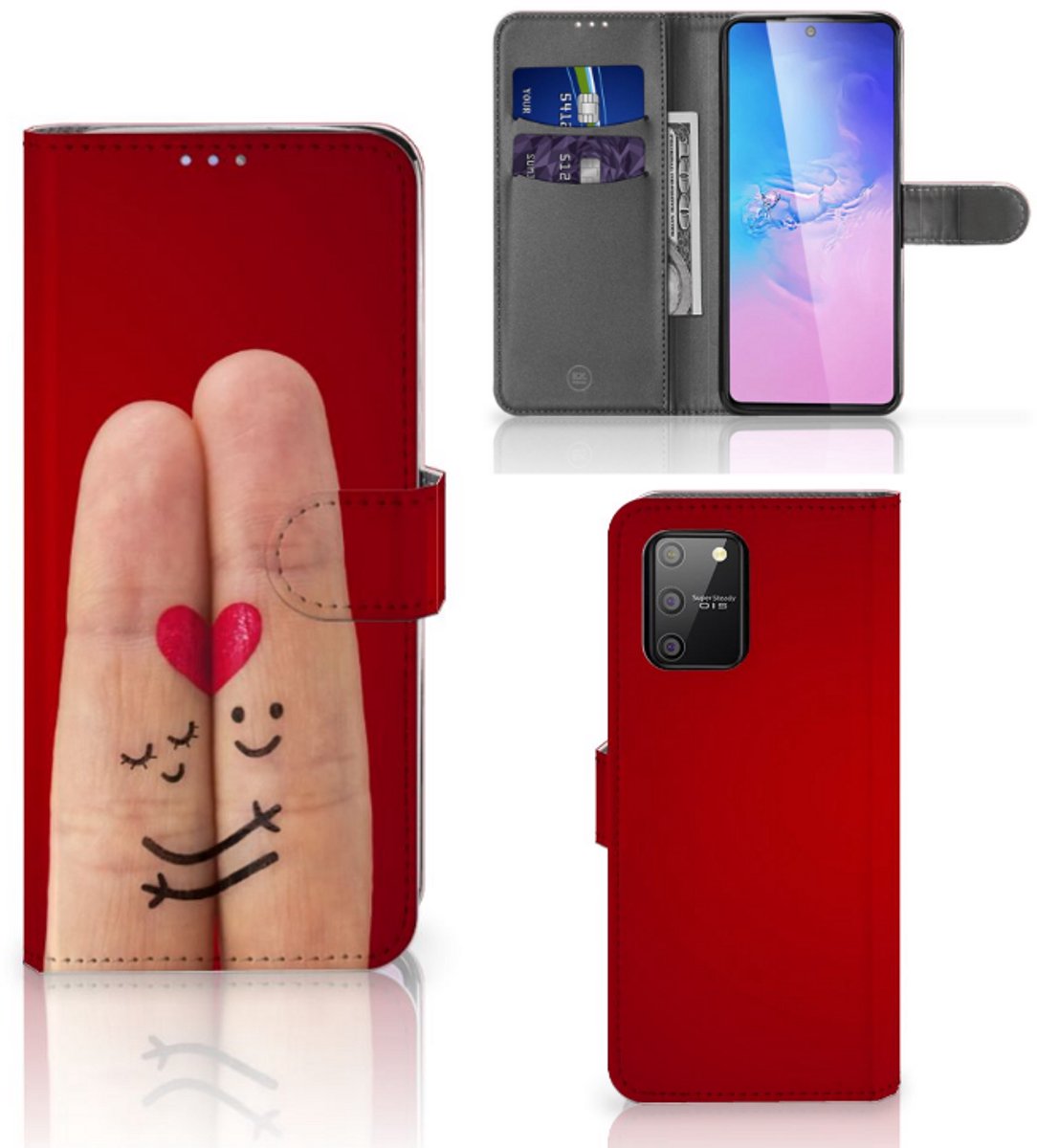 Samsung S10 Lite Wallet Case met Pasjes Liefde - Origineel Romantisch Cadeau