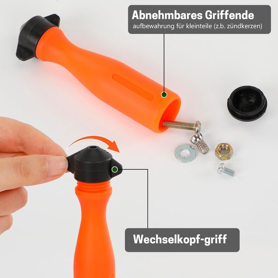 Universele Kettingzaag Slijpset - 6 Ronde Vijlen en Verwisselbare Handgreep voor Optimale Precisie van Universele — afbeelding 2
