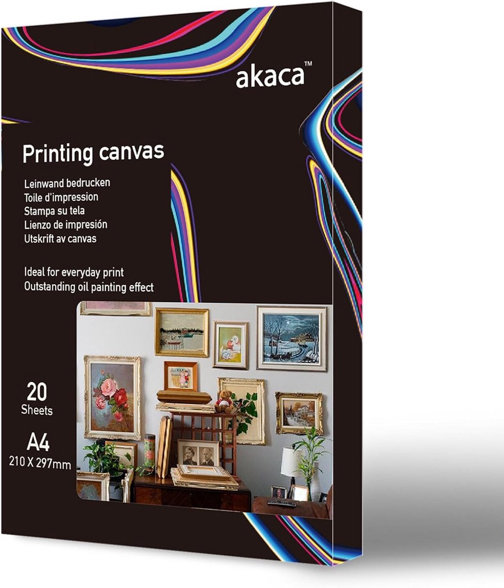 Bedrukbaar canvas A4 voor inkjetprinters - 20 vellen, 400 g/m², waterdicht en scheurvast
