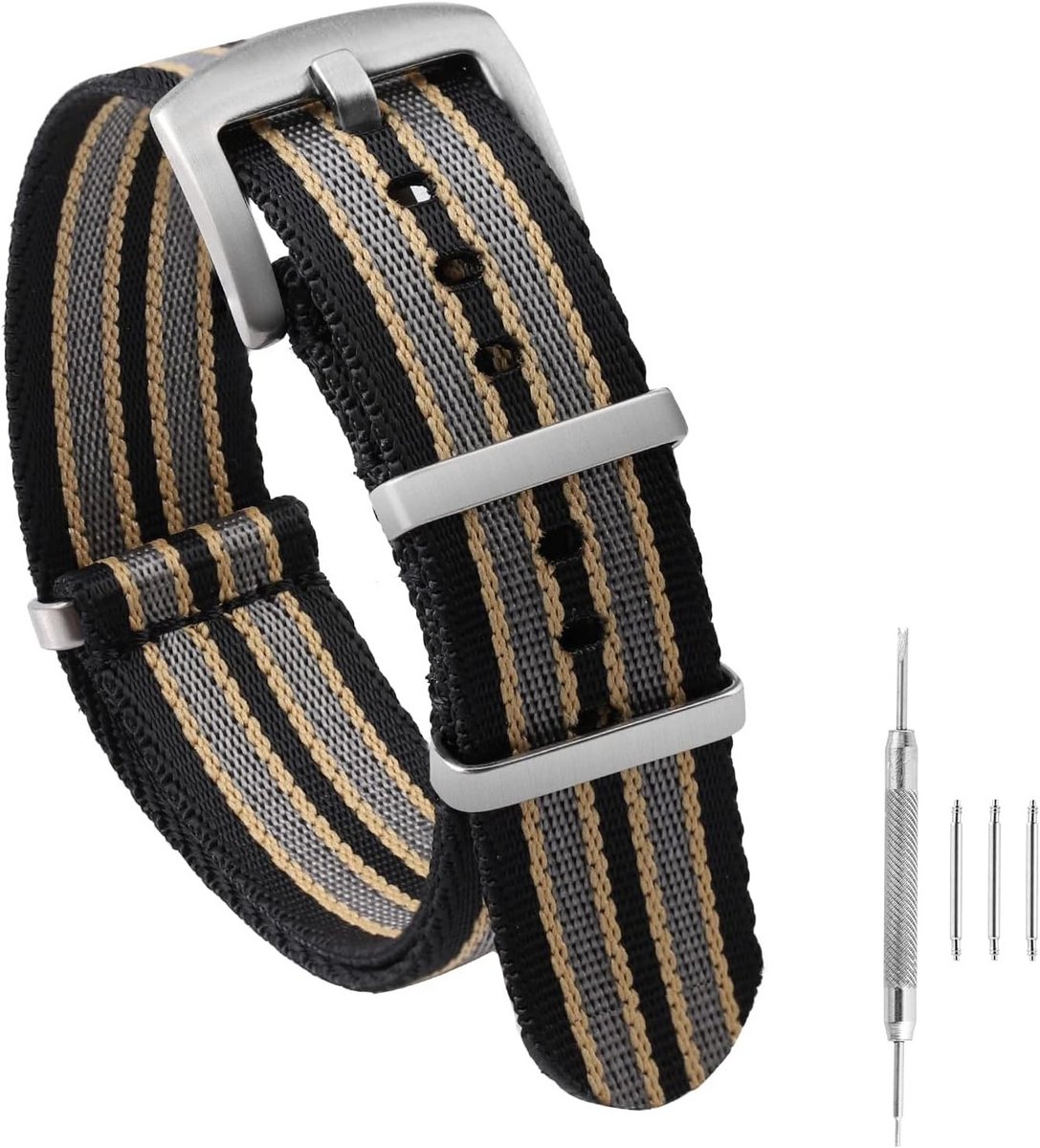 Nylon Horlogebandje voor Dames en Heren - 18, 20 of 22 mm, MeerKleurig - Comfortabel en Stijlvol