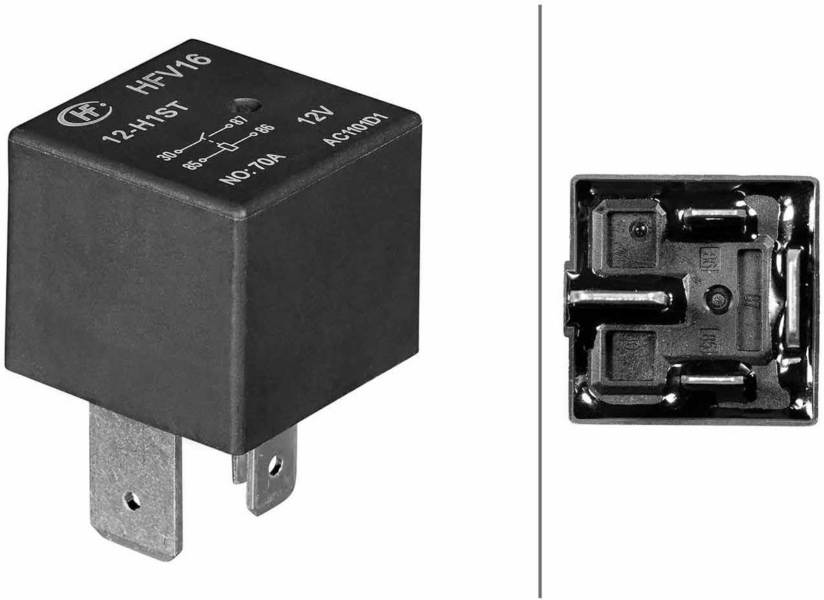 Universele 12V Relais voor Auto en Motor met 4 Polen en Shutter Functie