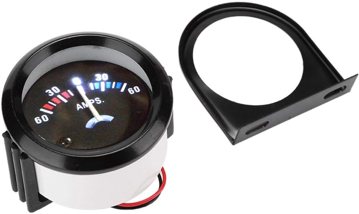 Auto Amperemeter - AMP Gauge Volt Meter - Voertuig Modificaties - Dubbele Richting Meting - 52 mm - Zwart