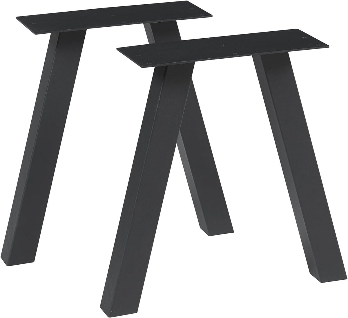 Set Tafelonderstellen 40x40 cm Zwart - Verstelbare Poten voor Salontafel en Bijzettafel