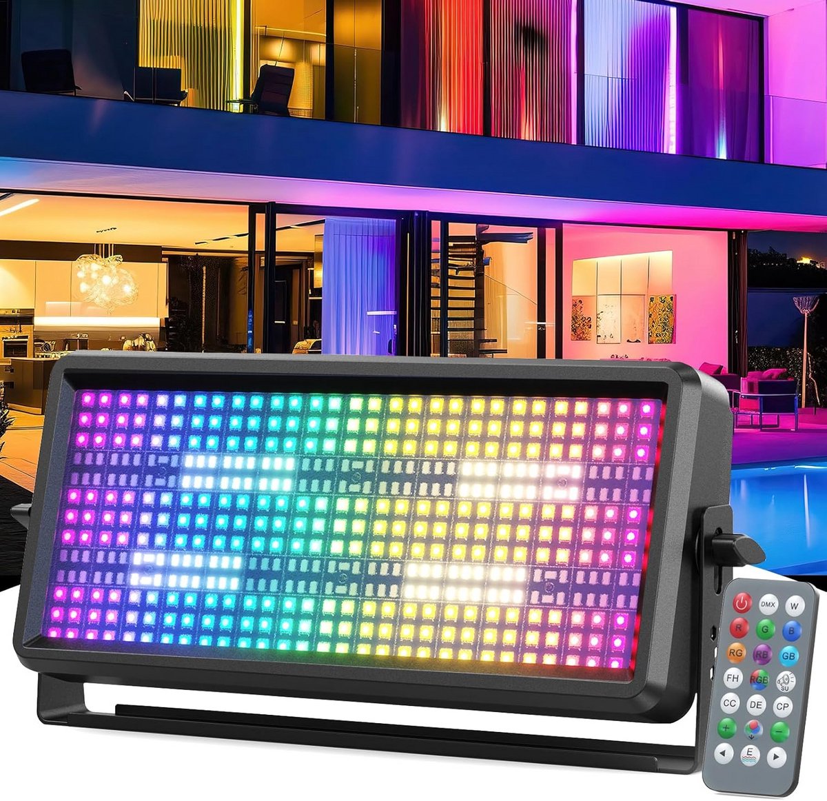 Krachtige LED Wandverlichter Stroboscoop RGBW voor Feest en Podium