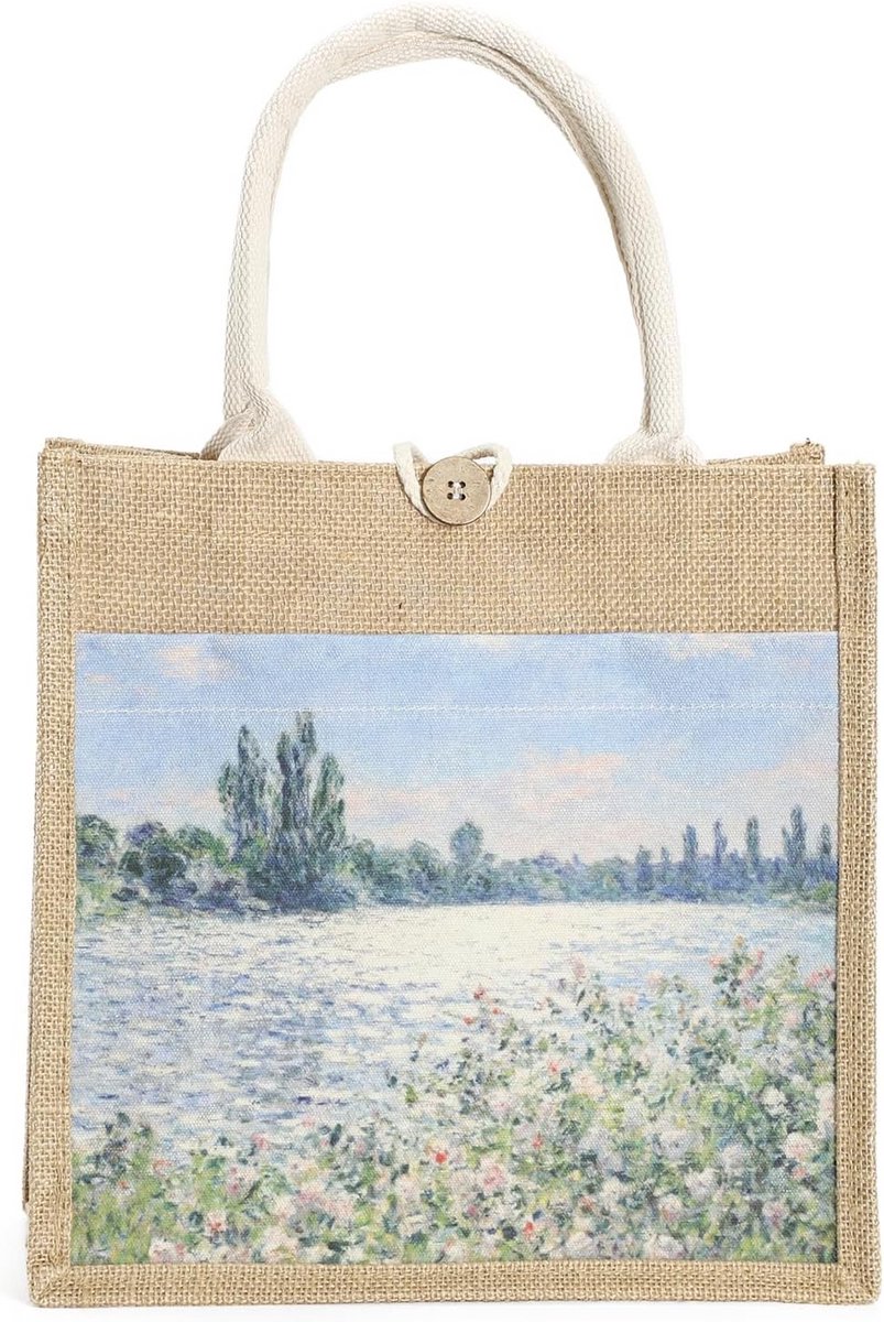 Grote Jute Tas Vouwbaar Waterdicht Strandtas Herbruikbare Boodschappentas