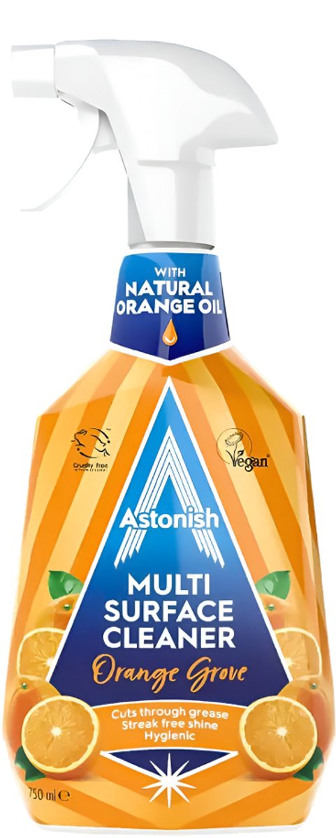 Astonish Universele Reinigingsmiddel met Sinaasappelolie - 750 ml - Effectief, Geurend, Milieuvriendelijk