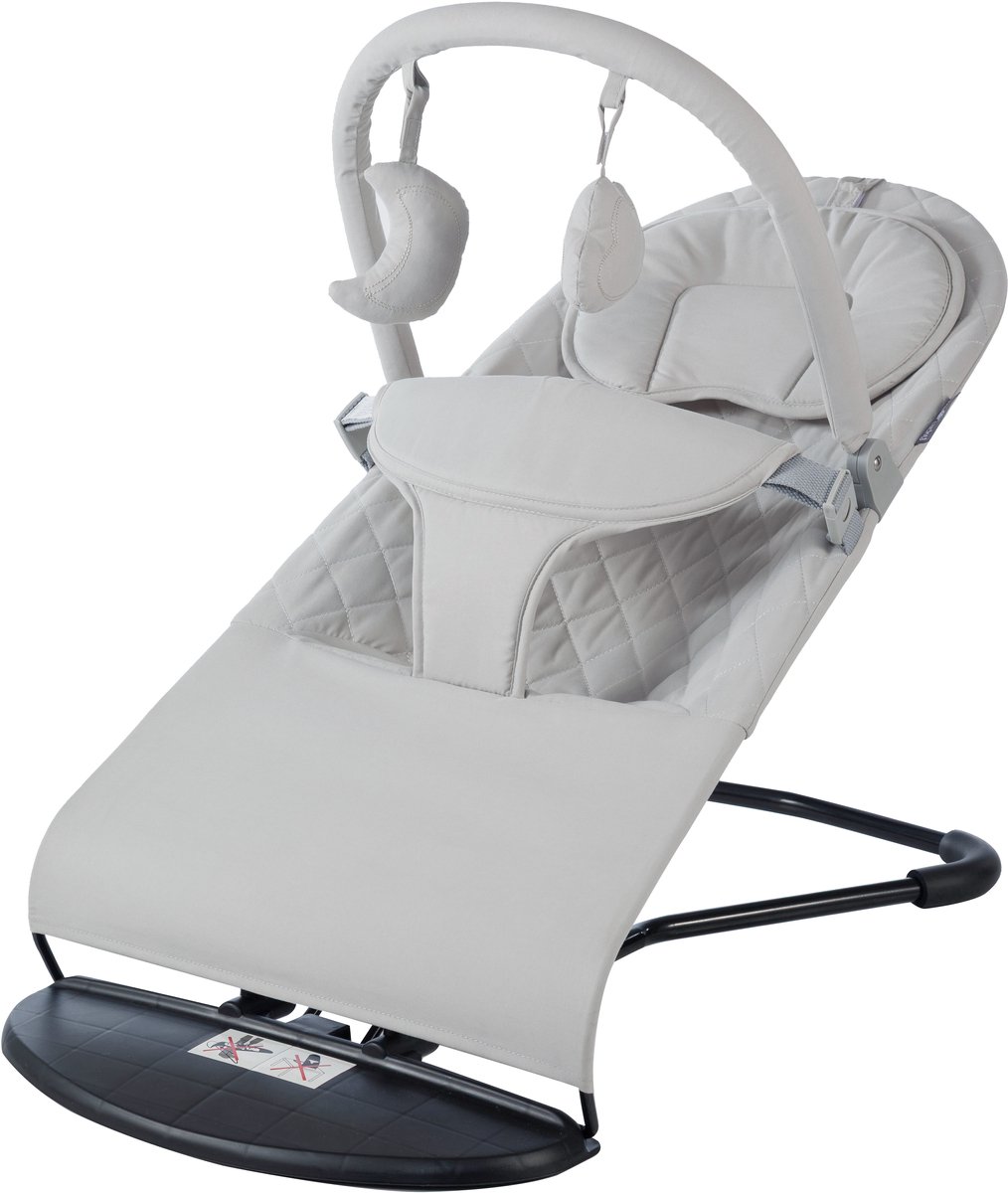 Born Lucky Wipstoel Baby - Opvouwbaar & Verstelbaar - Met Speelboog - Grijs