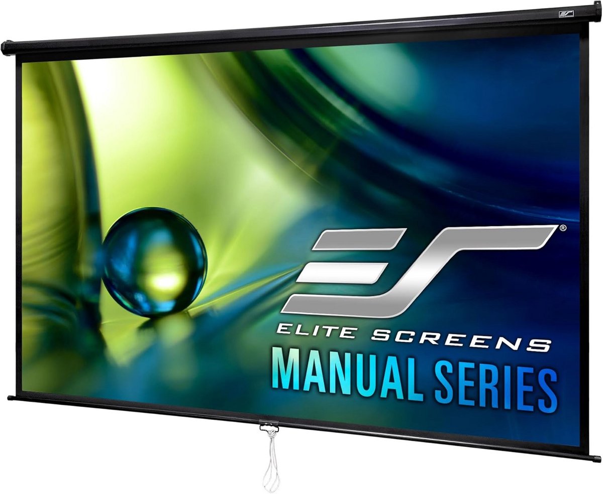 Handmatig Projectiescherm 80 Inch 16:9 Full HD Zwart