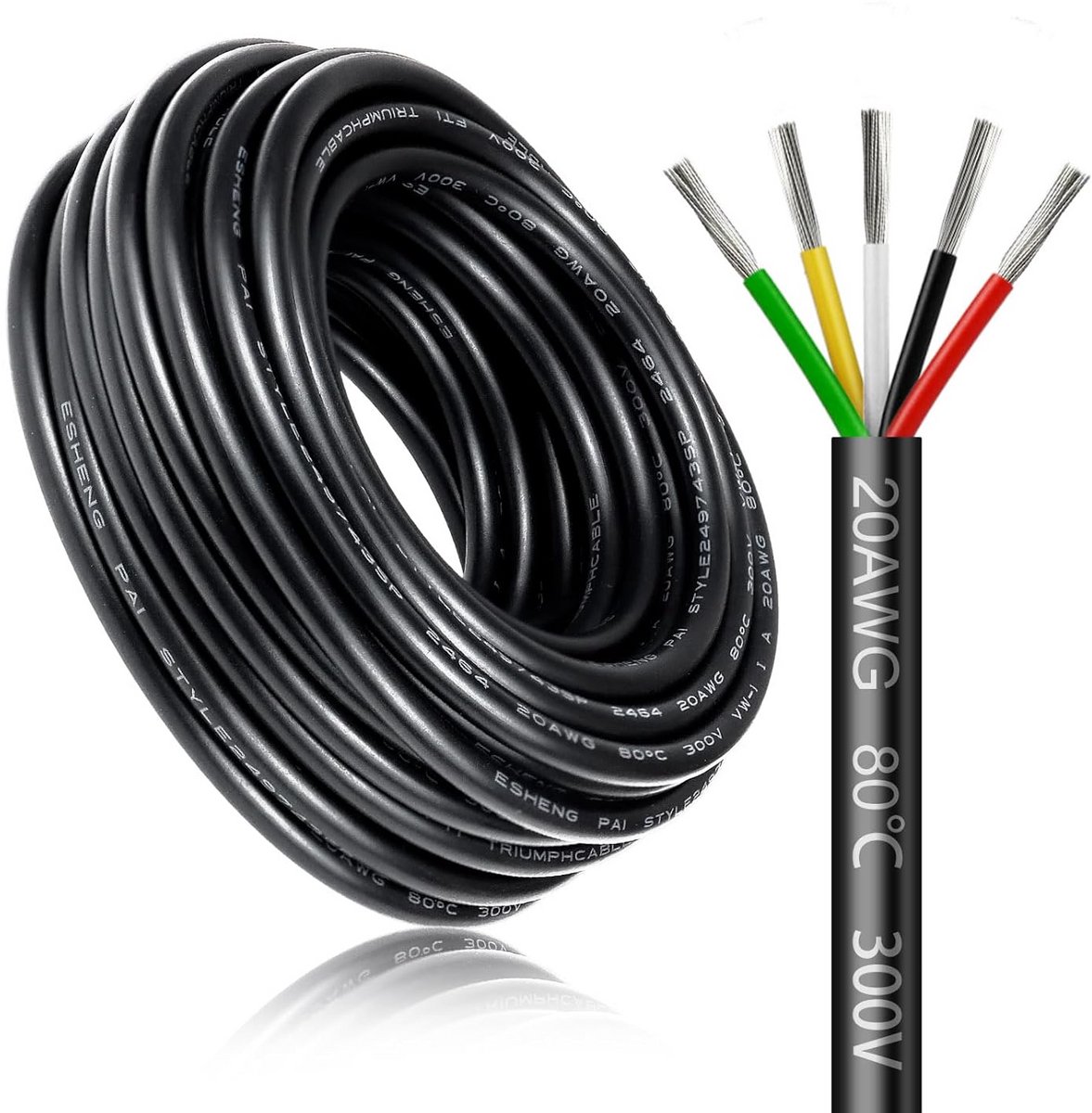 20 Meter 2-aderige Elektrische Kabel 18 AWG Laagspanning Stroomkabel Zacht Koper