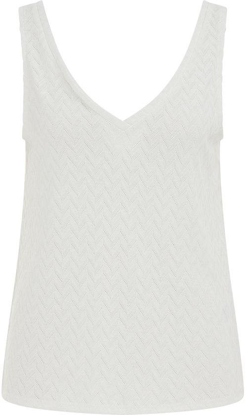 WE Fashion Singlet en jersey pour femmes avec structure ajourée