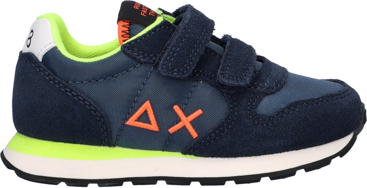 Sun68 Boys Tom Fluo Sneakers - Jongens - Blauw - Maat 28