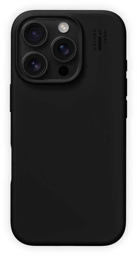 iDeal of Sweden Silicone Case met magnetische ring geschikt voor iPhone 16 Pro Max Black - Zwart